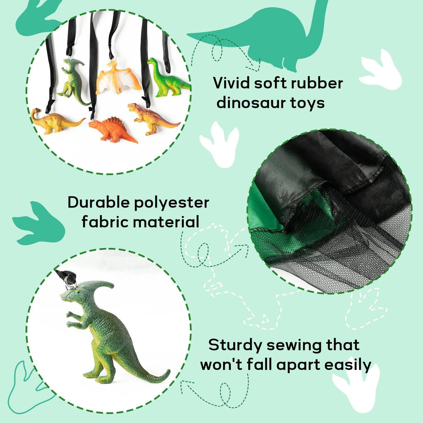 CPicdn 6Pcs Dinosaur Parachute Toy - Tangle Tree Hand Throwing Toy Parachute Flying Toys for Kids